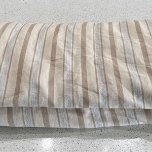 Serena & Lily Tan and Cream Striped Duvet Cover